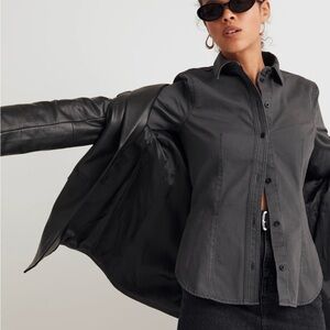 Madewell fitted chino shirt - Darted Button-Up Shirt in (Re)generative Chino